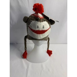 The Original Sock Monkey Hat - Kids Size - Fleece Lined NEW