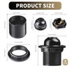 E27 Lamp Holder Black Compatible with Vintage Pendant Lights, Self-Locking