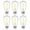 Ascher Vintage LED Edison Bulbs, 6W, Equivalent 60W, Non-Dimmable, Daylight