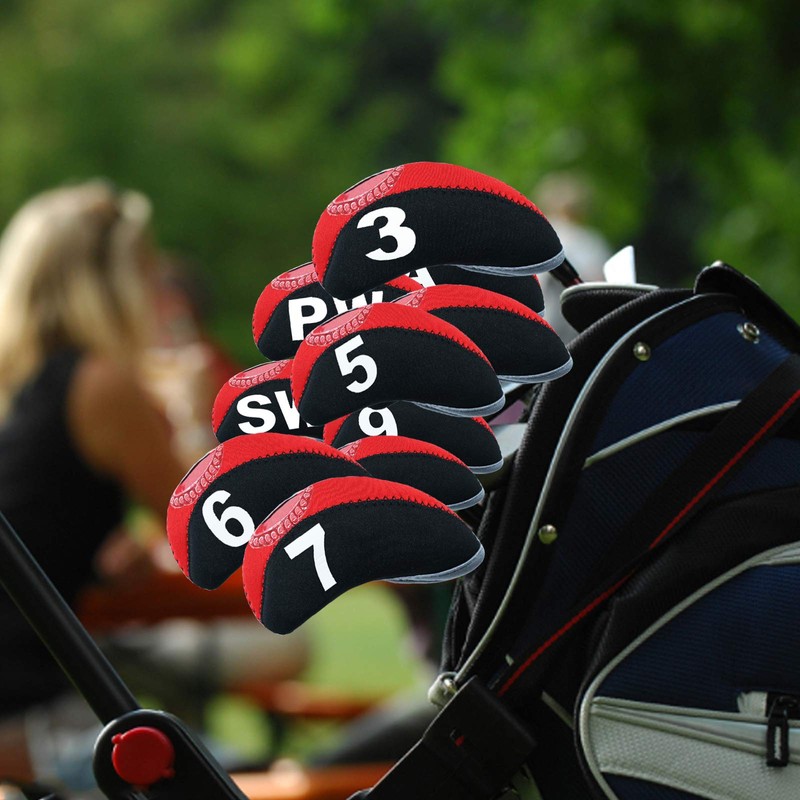Golf Club Iron Head Covers Set of 10 with Numbers