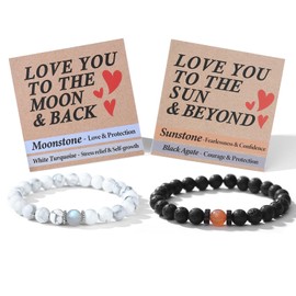 THEMEROL Gifts for Boyfriend Gifts Girlfriend Valentines Day Gifts Him Birthday Card for Boyfriend Relationship Pinky Promise Matching Bracelet His and Hers Teenage Christmas Stocking Stuffers