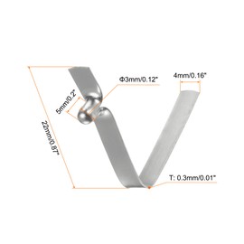 sourcing map 30pcs Single Button Kayak Paddle Snap Spring Clip 3x5x22mm 65Mn Spring Steel V-Shaped Hollow Lift Telescopic Locking Tube Pole Clips For Tent Umbrella Camping
