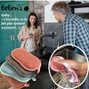 Washable Sponge Antibacterial Hygienic Reusable Double Sided Microfiber Cleaning Brush