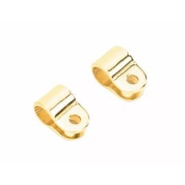 F&R NEW! VINTAGE LOWRIDER STEEL BICYCLE SISSY BAR CLAMP IN GOLD SOLD BY PAIR.