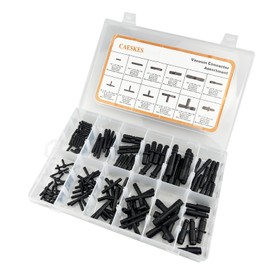 Vacuum Connector Assortment,Automotive Vacuum Tubing Connector Vacuum Tee Connector Assortment Kit,Black Nylon,12 Sizes