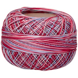 Lizbeth Size 80 HH80 Cotton Thread 184 yds 10 Grams, Bubble Gum Mix