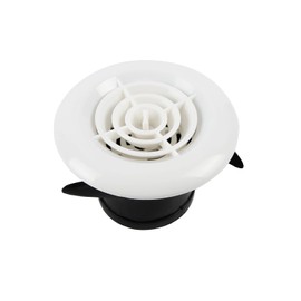 Circle Air Vent Grille Cover, Round Ventilation Grille, Mini ABS Plastic Ducting White Ventilation Cover, Round Wall Vent for Home Using, Storage Shed Kitchen (150mm Rotating)