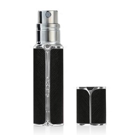 muilsae AF00BK perfume atomizer leather refillable perfume bottle pocket cologne atomizer bottom fill 0.34oz suitable for travel and vacation, birthday and anniversary, 10ml(Black)