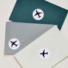 24 x 40mm Round 'Airplane Silhouette' Stickers (SK00065332)