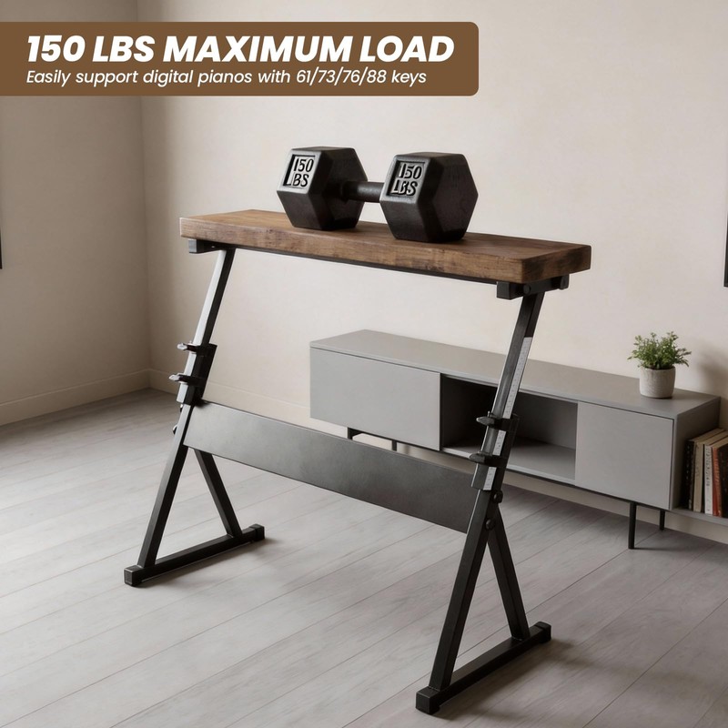 tipatyard Piano Keyboard Stand - Z Style Adjustable and Professional