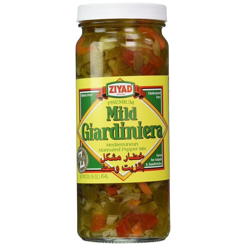 Ziyad Giardiniera Mild Mix - 16oz Jar - Chicago-Style Pickled