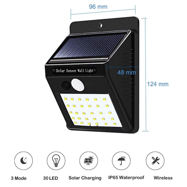 LSSEDA Solar Lights Outdoor Solar Lights Waterproof Bright 400LM Lights