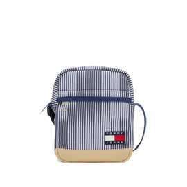 Tommy Jeans Essential Daily Crossbody Bag with Zipper and Adjustable Strap, Hickory Stripe