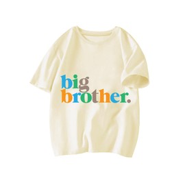 Big Brother T-Shirt Boys Toddler Shirt 2t Promoted to Big Brother Clothes Outfit Announcement Tees Little Kids Top Yellow