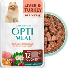 Optimeal® Grain Free Liver & Turkey Recipe Tender Morsels in Aspic Adult Dog Food