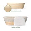 malcasta Oval Proofing Basket Including Dough Scraper and Linen Insert