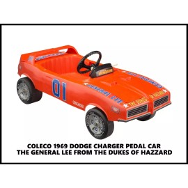 Coleco - The Dukes of Hazzard New Metal Sign: General Lee Pedal Car Picture
