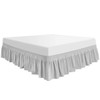 PiccoCasa Polyester Wrap Around Bed Skirt,Elastic Dust Ruffles Bedskirts,Fade &