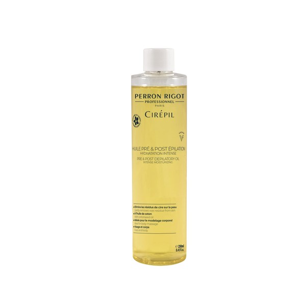 Cirepil - Pre & Post - Depilatory Oil - 250ml / 8.45 fl oz - Protects the Skin Before Waxing & Removes Wax Residue - Pre-Waxing & Post-Waxing