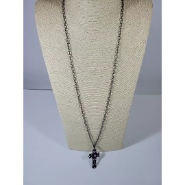 fashion necklace Cross Necklace AB Rhinestone Long Costume Jewelry Goth Cosplay Renaissance NWT