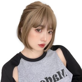 Bright Lara tf1704-TRW Short Full Wig, Women's Wig, Women's Wig, Black Hair, Blonde, Everyday Use