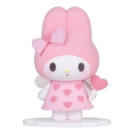 Banpresto - My Melody, Figura Fluffy Puffy, Sanrio, 10 cm (4") | Acabado flocado textura suave, base incluida, diseño original Sanrio, estatuilla está