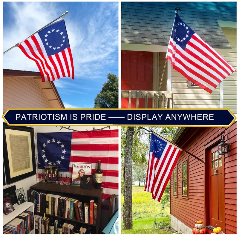 Betsy Ross Flag 3X5 Ft Outdoor 13 Star American Flags