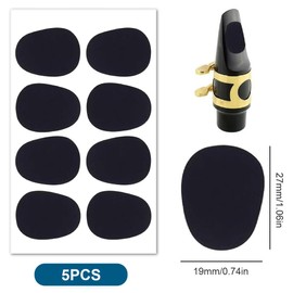 Pack of 40 Mouthpiece Cushions Bite Rubber Clarinet 0.8 mm Alto Tenor Saxophone Clarinet Mouthpiece Cushion Bite Plate Saxophone for Beginners Saxophones and Clarinets