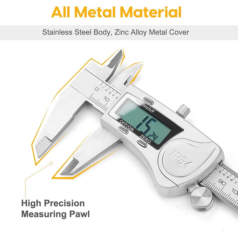 Digital Caliper, 6 inch Caliper Extreme Accuracy Measuring Tool with