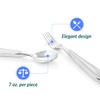 Weighted 7 oz Eating Utensils by Celley, 4pc Stainless Steel
