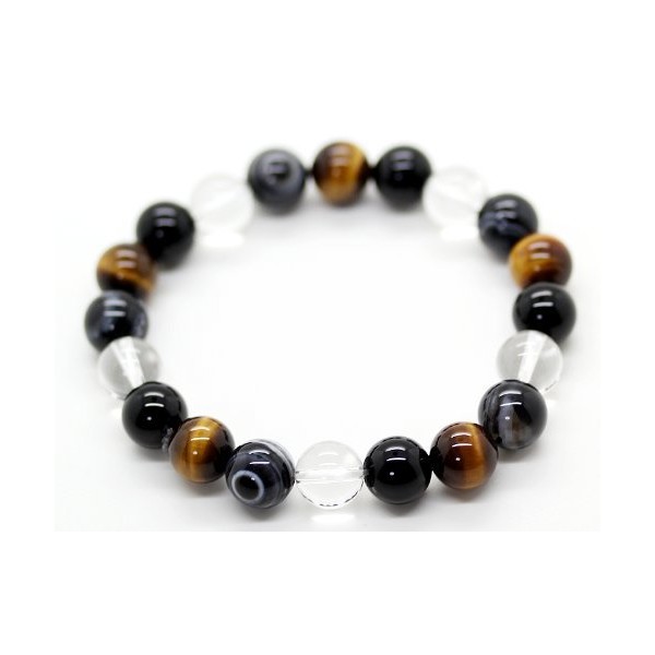 Shikui Celestial Stone Tiger Eye Crystal Onyx 0.4 inch (10 mm) Beads AAAA Rank Natural Stone Bracelet, Power Stone for Luck of Money and Work! [b149], Stone, tiger's eye