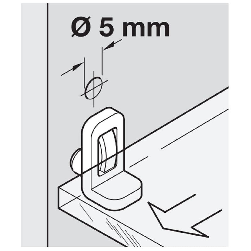 12 pcs x Hafele Glass Shelf Supports Pegs for 6mm