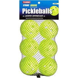Tourna Strike Indoor Pickleballs Optic Yellow 6 Pack (PIKL-6-OY-I)