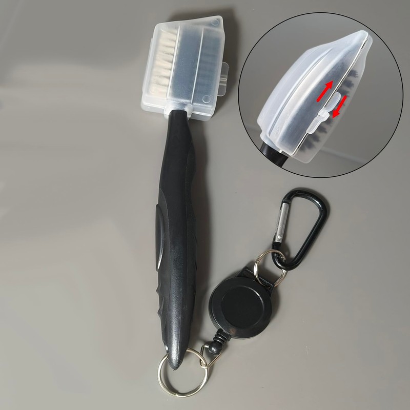 Golf Club Brush and Club Groove Cleaning Brush Nylon Steel