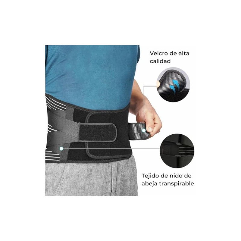 Soporte Lumbar para Hombre y Mujere,faja Lumbar de Doble Compresin