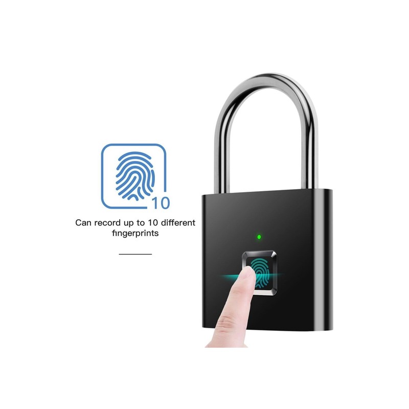 Ultra Fingerprint Padlock,AICase Ultra Light One Touch Open Fingerprint Lock