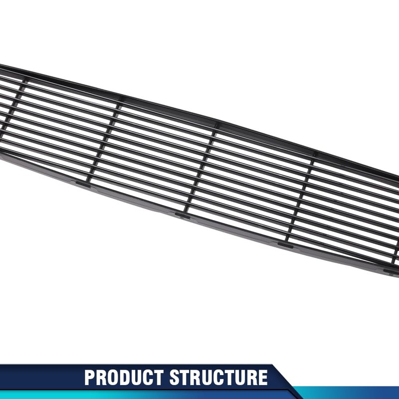 PIT66 Front Black Upper Defrost Grill Grille Vent Compatible with