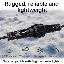 Jantoy Brightech Ambience Pro Waterproof Extension Cable for Solar Outdoor String Lights, 6 Ft Extension Cord aka Wire for Solar Strip Lights