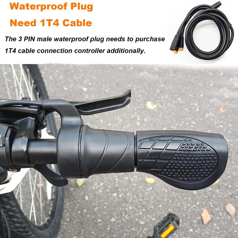 AaiLucky Half Twist Throttle for EBike, Electric Bike Throttle Grip,