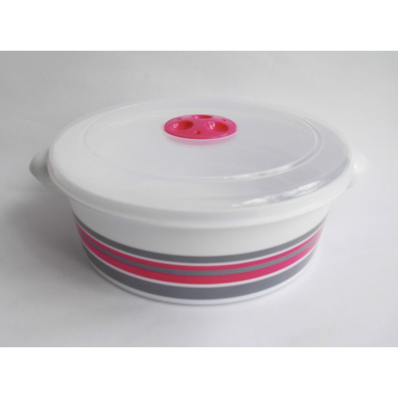 Tredoni 2L Microwave Pot Tub with Ventilation Lid - Heating