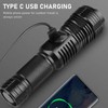 LED Flashlight Ultra Bright XHP70 LED Type C Rechargeable Handheld
