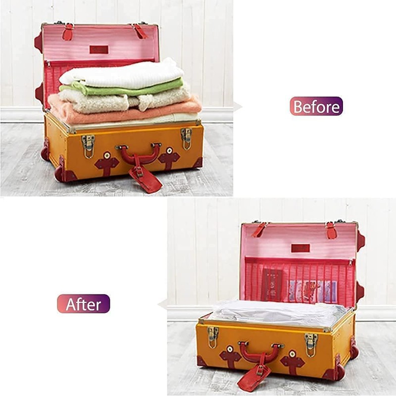 Luxear Vacuum Storage Bags for Clothes, 4 Pack (2 Jumbo