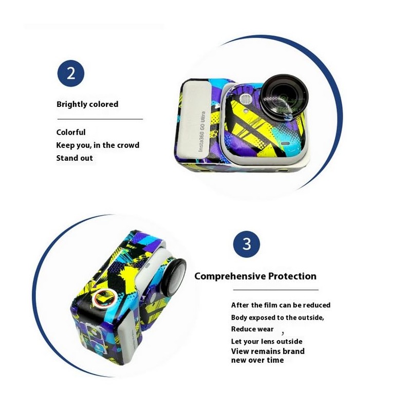 Insta360 Go Ultra Compatible Sticker Protective Film Kit Waterproof Dustproof