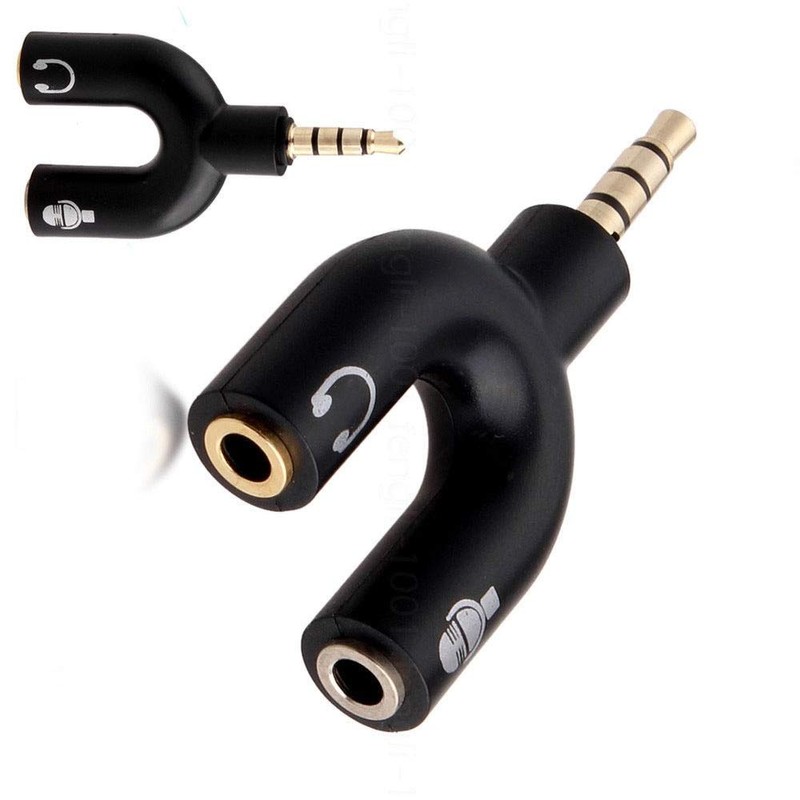 Mr.Gadget's Solutions 3.5mm Stereo Splitter Audio to Mic Headset Jack