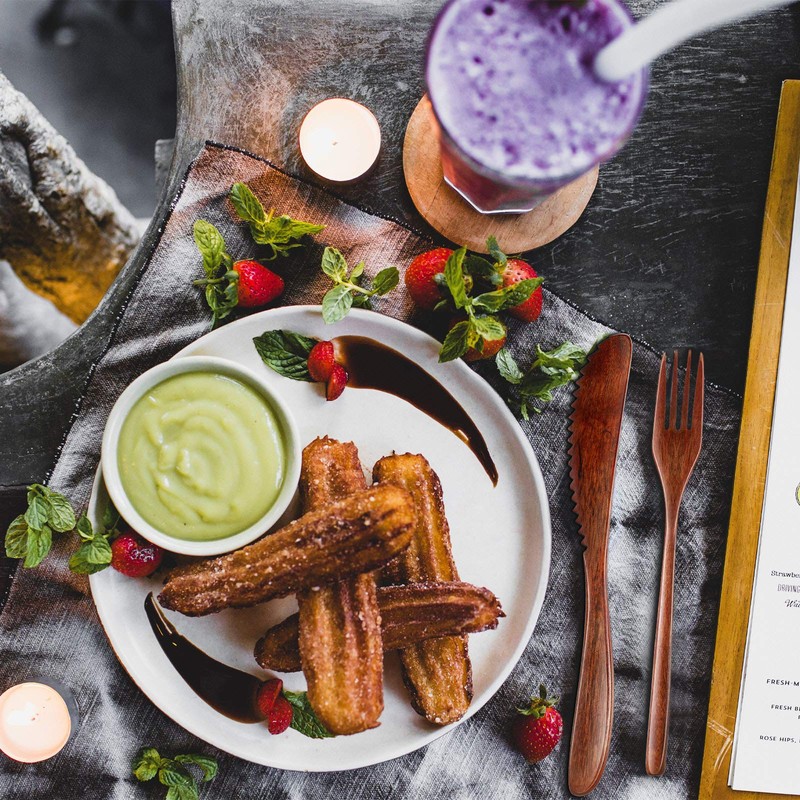 Geiserailie 12 Pcs Wooden Utensils for Eating Wooden Spoon Fork