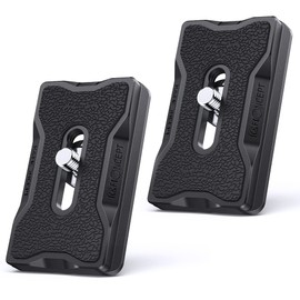 K&F Concept Quick Release Plate, Compatible with Arca-Swiss, Enlarged Contact Surface, Durable, Easy Fixation, Aluminum, with 1/4 Screw, Compatible with SLR/Camera/Head/Tripod/Arca-Swiss Clamp, 2