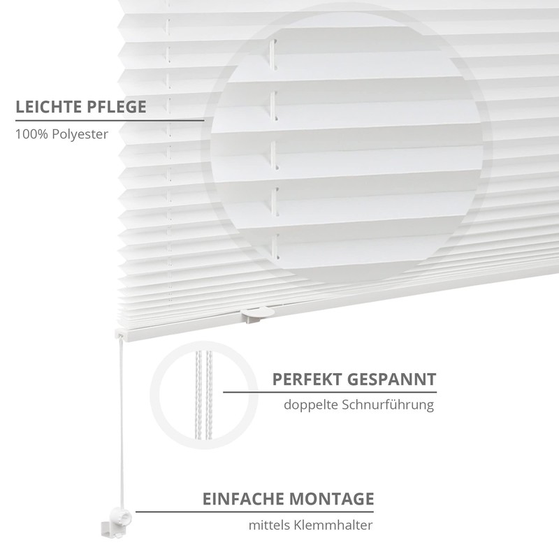 Victoria M. Praktica Pleated Blind, No Drilling Required, with Clamp