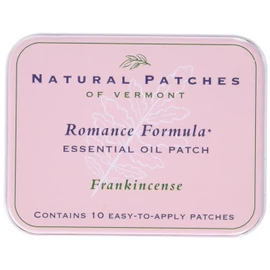 Natural Patches of Vermont Romance Formula Essential Oil Body Patches, Frankincense, 10-Count Tin