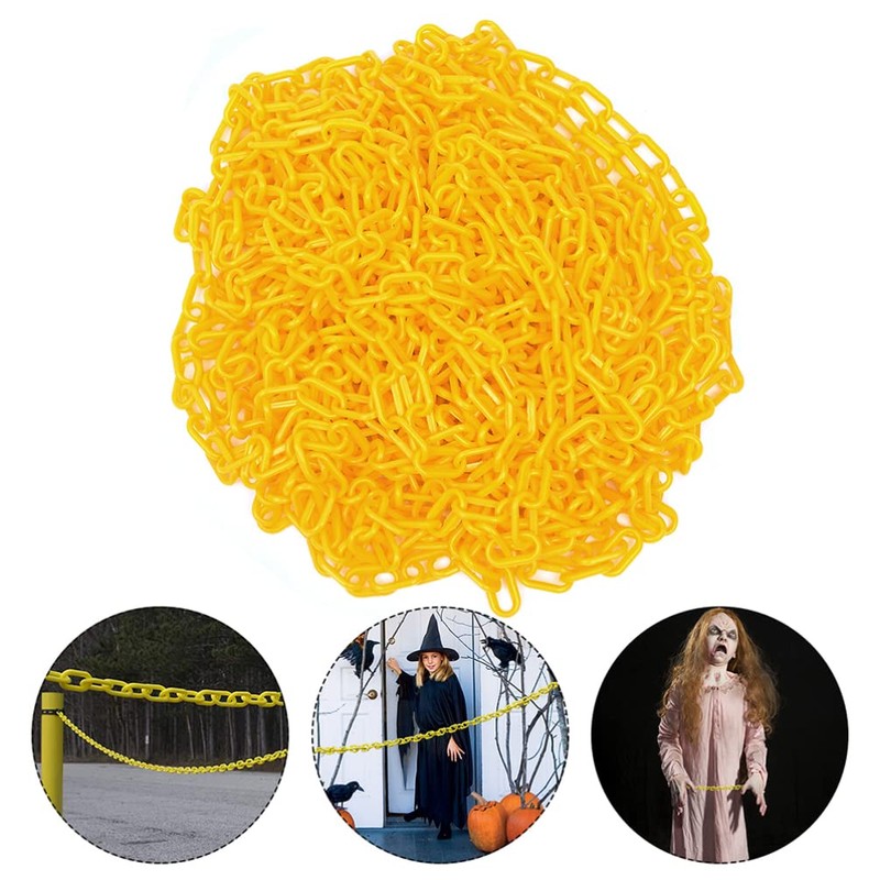 iplusmile Plastic Chain Barrier Caution Security Chain Crowd Control Decorative