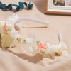 IYOU Blume Hochzeit Stirnband Elfenbein Bowknot Haarbänder Geburtstag Party Haarschmuck